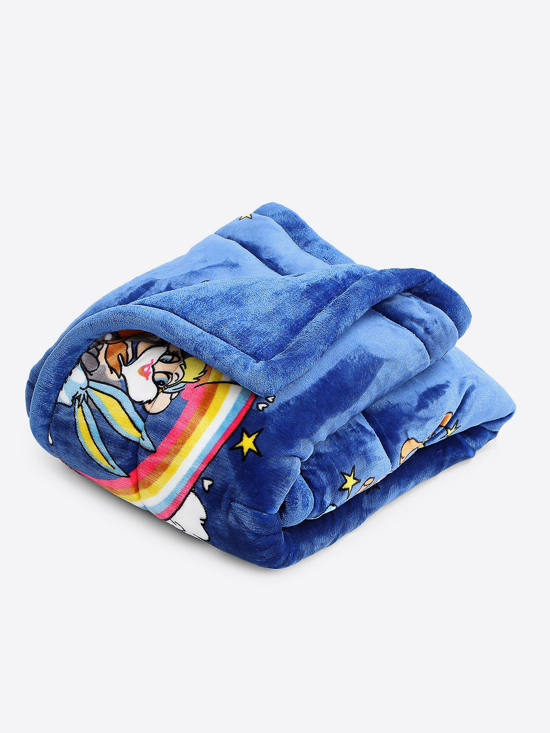 Printed Baby Blanket 3 Ply, 1609 GSM 5Pcs Set (1 Baby Comforter, 1 Bedsheet, 1 Neck Pillow & 2 Bolster)