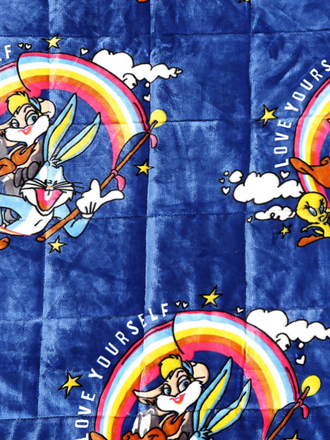 Printed Baby Blanket 3 Ply, 1609 GSM 5Pcs Set (1 Baby Comforter, 1 Bedsheet, 1 Neck Pillow & 2 Bolster)