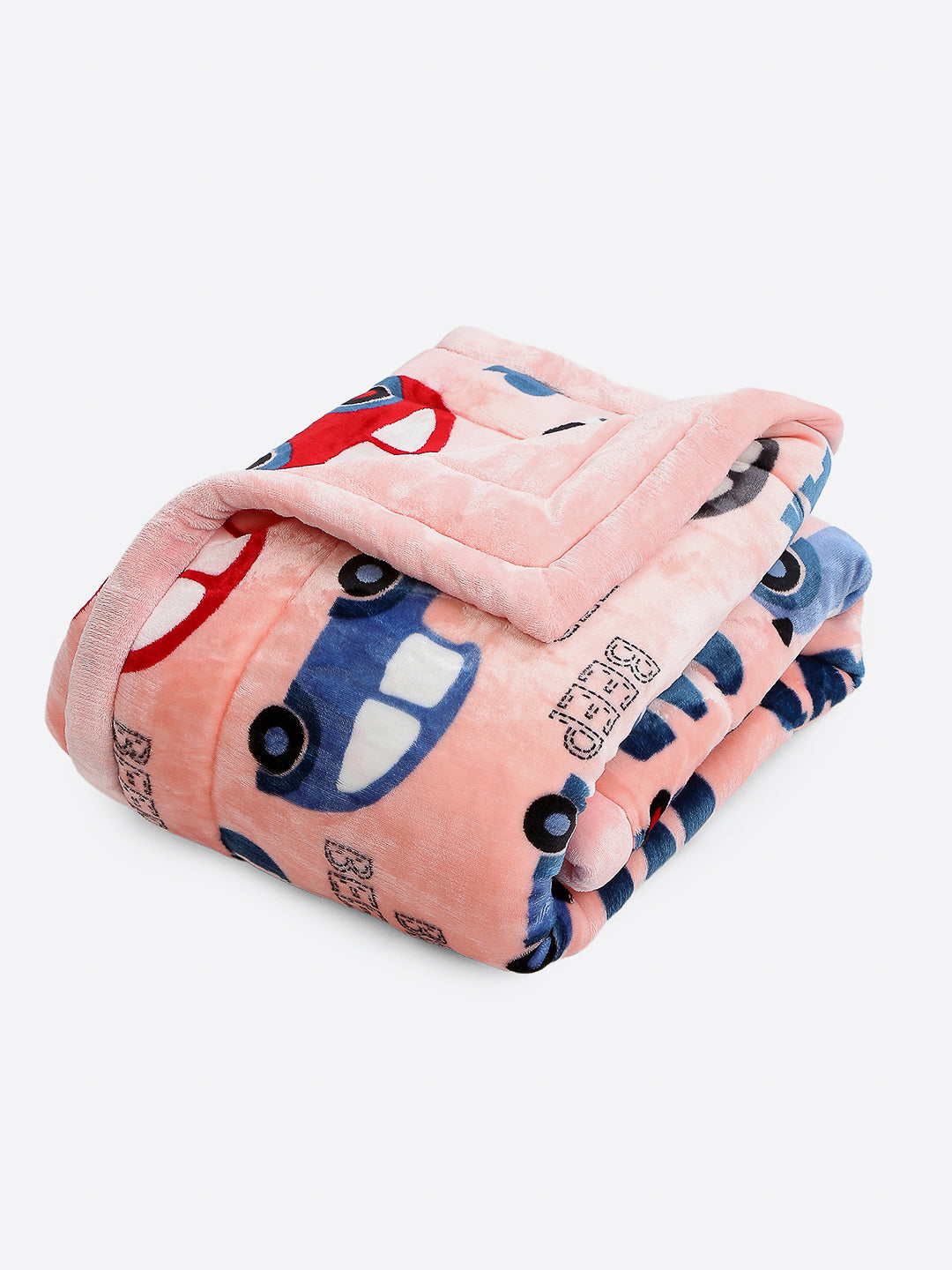 Printed Baby Blanket 3 Ply, 1609 GSM 5Pcs Set (1 Baby Comforter, 1 Bedsheet, 1 Neck Pillow & 2 Bolster)