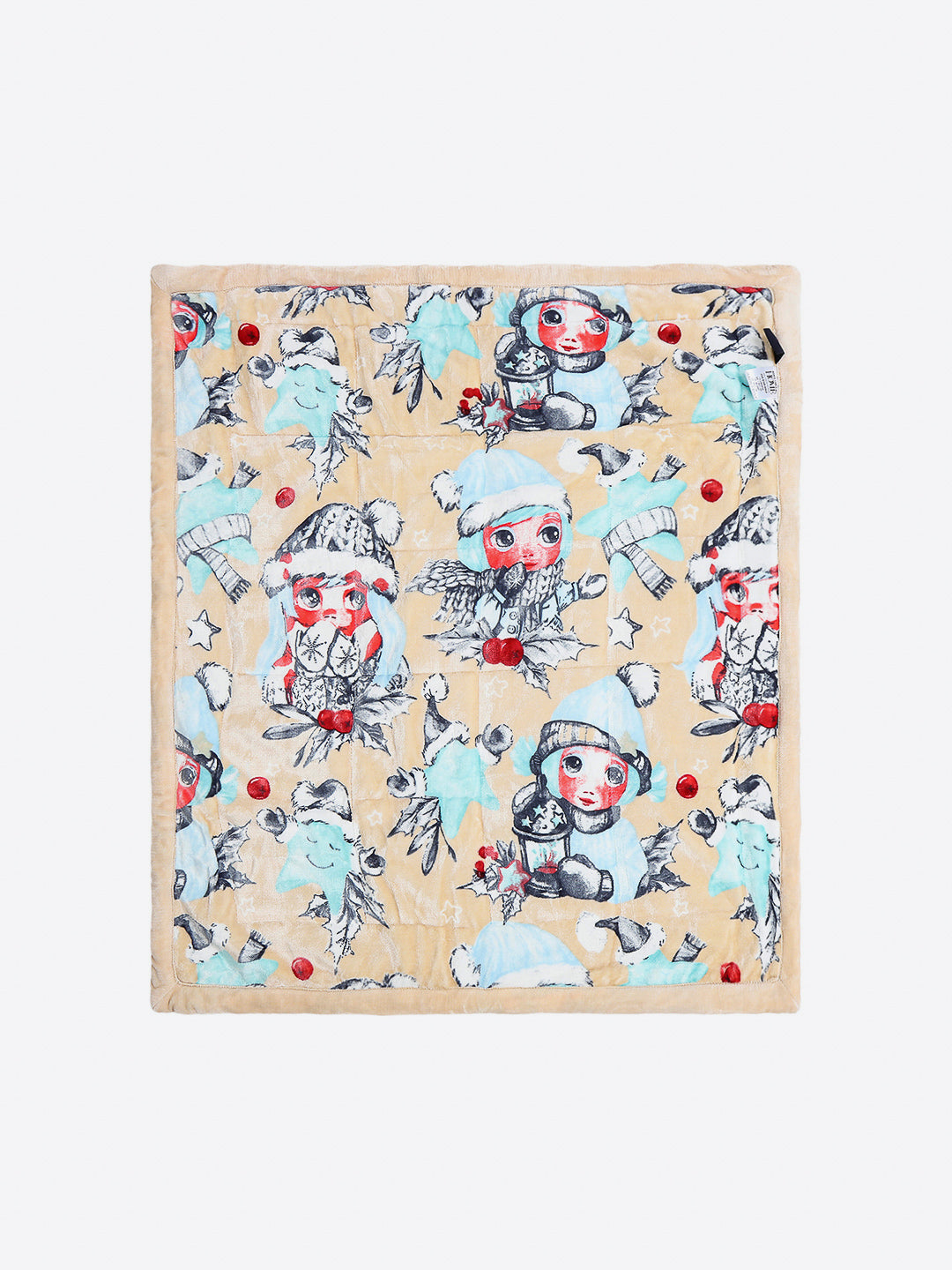 Printed Baby Blanket 3 Ply, 1609 GSM 5Pcs Set (1 Baby Comforter, 1 Bedsheet, 1 Neck Pillow & 2 Bolster)