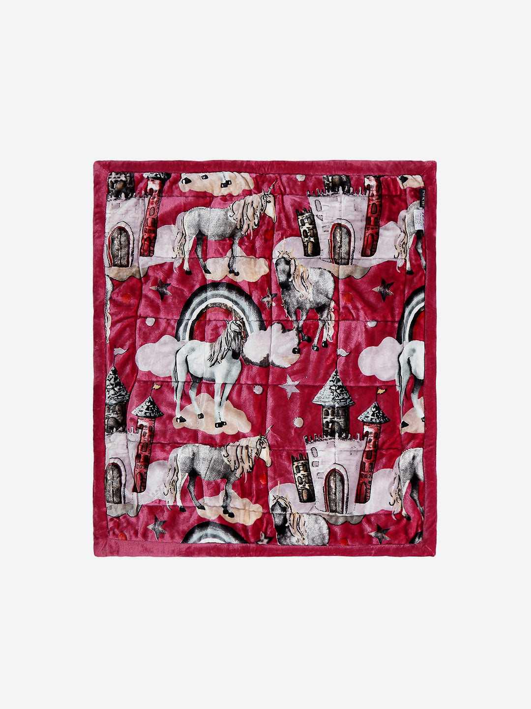 Printed Baby Blanket 3 Ply, 1609 GSM 5Pcs Set (1 Baby Comforter, 1 Bedsheet, 1 Neck Pillow & 2 Bolster)