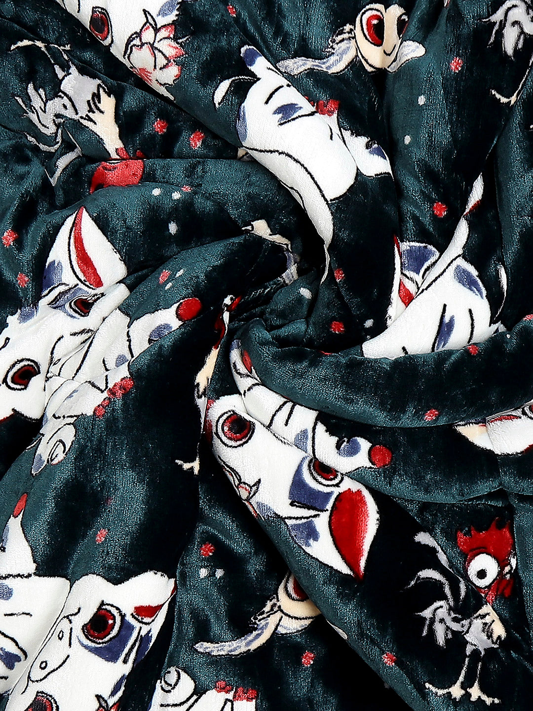 Printed Baby Blanket 3 Ply, 1609 GSM 5Pcs Set (1 Baby Comforter, 1 Bedsheet, 1 Neck Pillow & 2 Bolster)