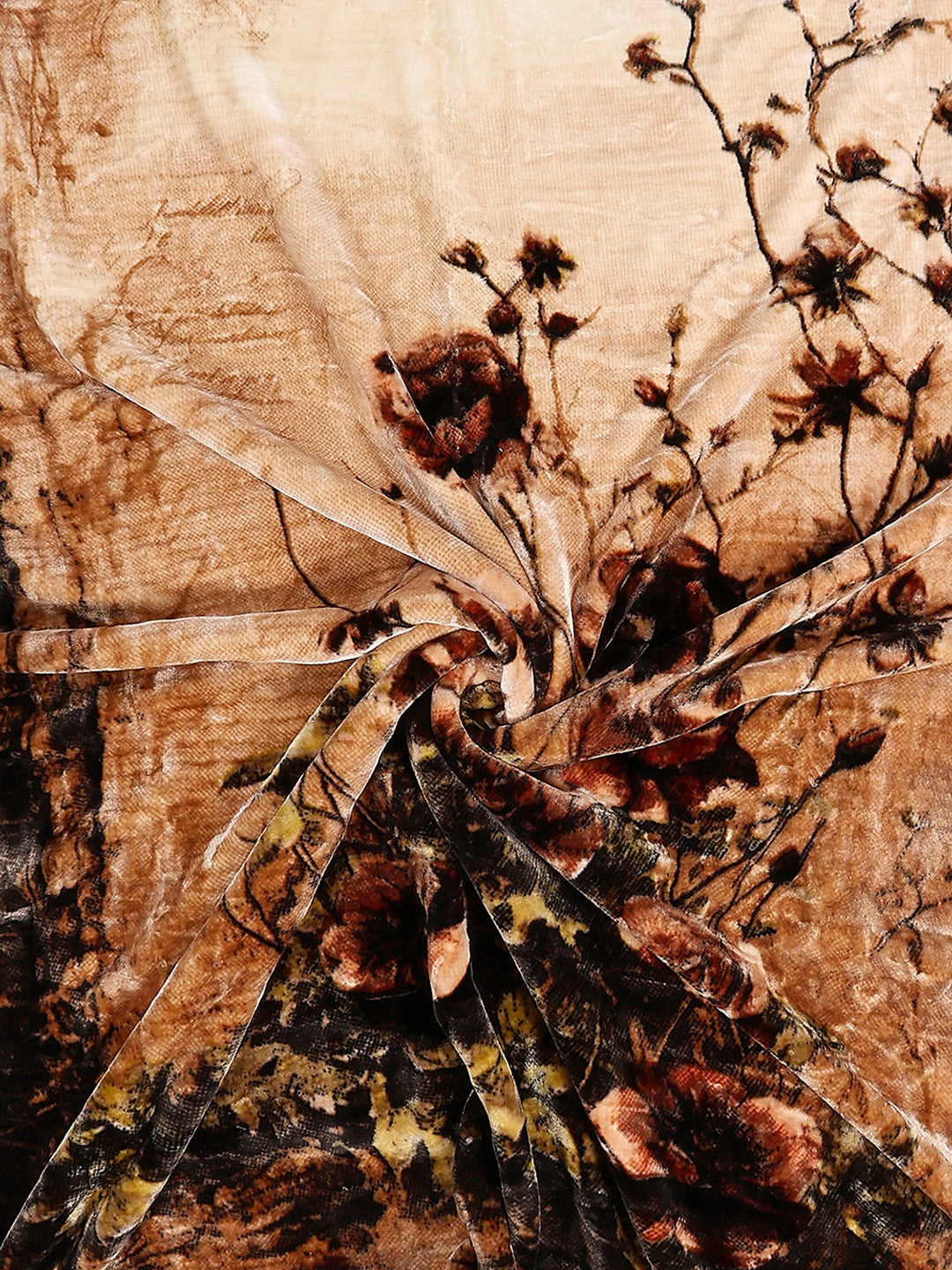 Floral Printed Double Bed 2 Ply, 947 GSM Blanket for Heavy Winter - (Bandhan) with Fragrance