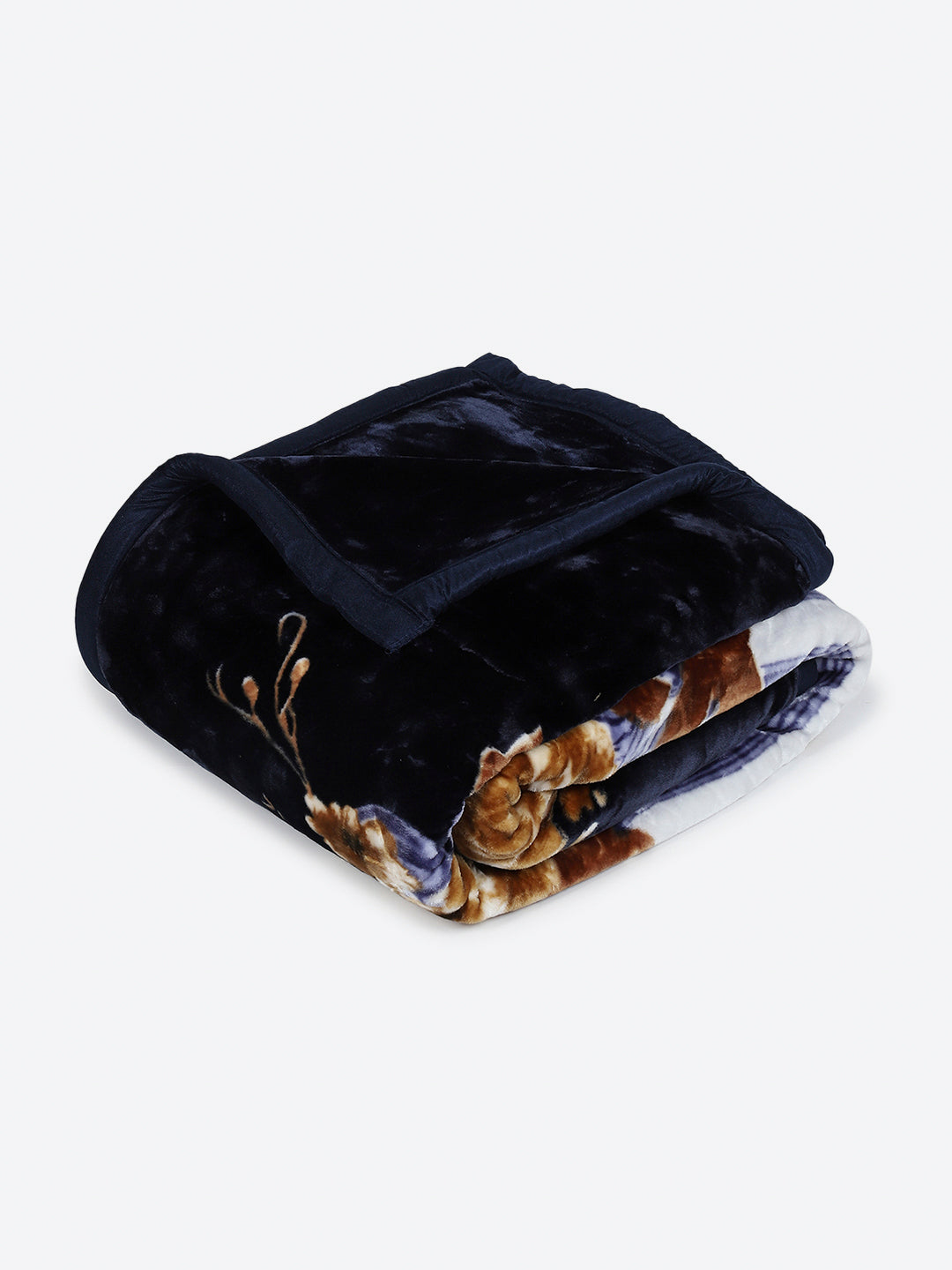Floral Printed Double Bed 2 Ply, 947 GSM Blanket for Heavy Winter - (Bandhan) with Fragrance
