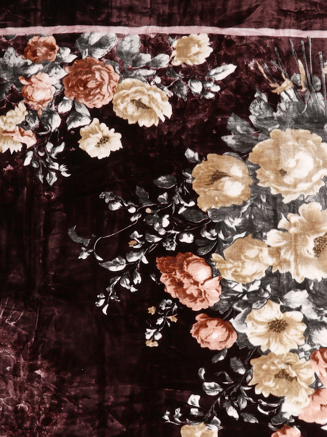 Floral Printed Double Bed 2 Ply, 947 GSM Blanket for Heavy Winter - (Bandhan) with Fragrance