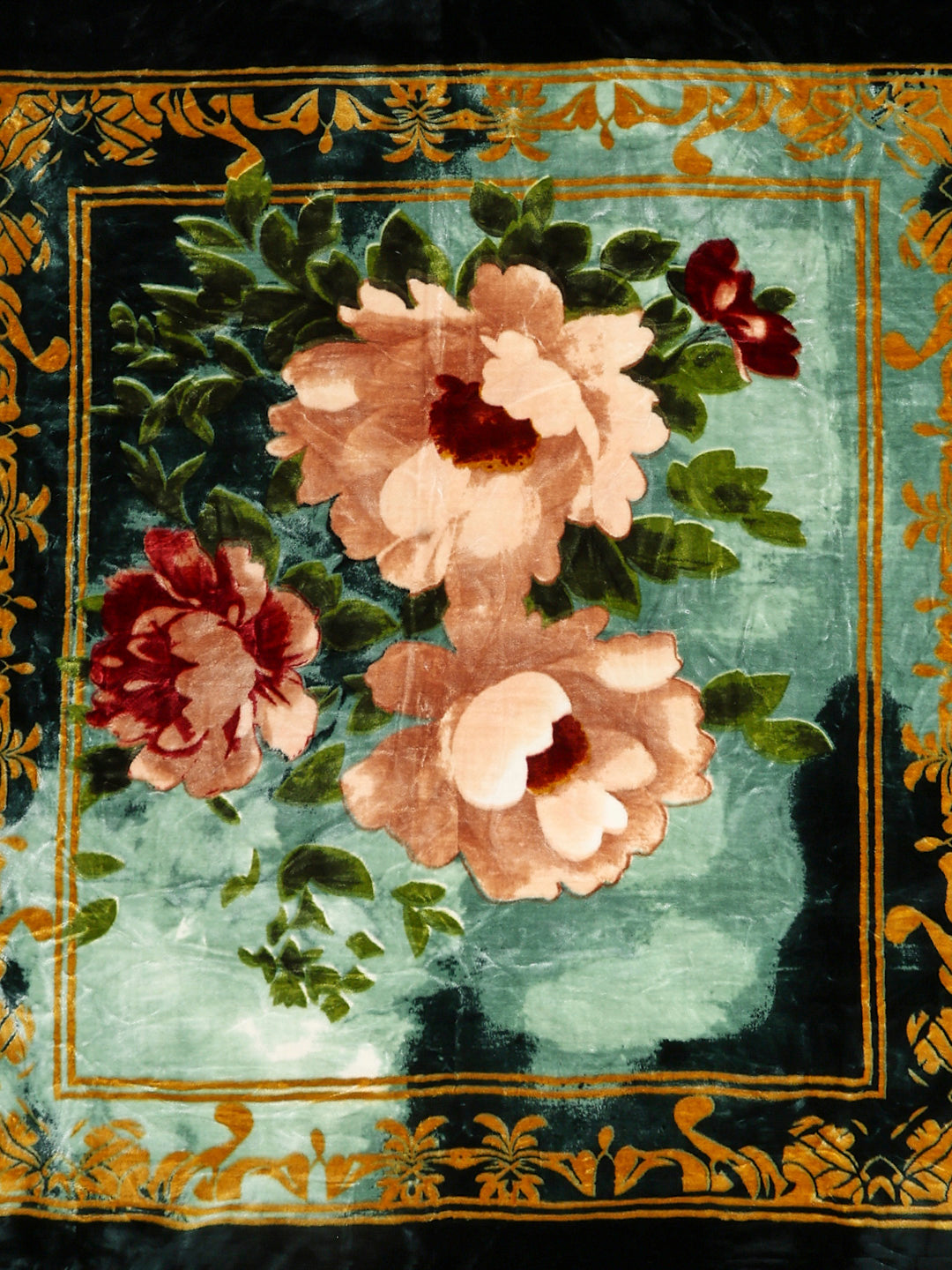 Floral Printed Double Bed 2 Ply, 947 GSM Blanket for Heavy Winter - (Bandhan) with Fragrance