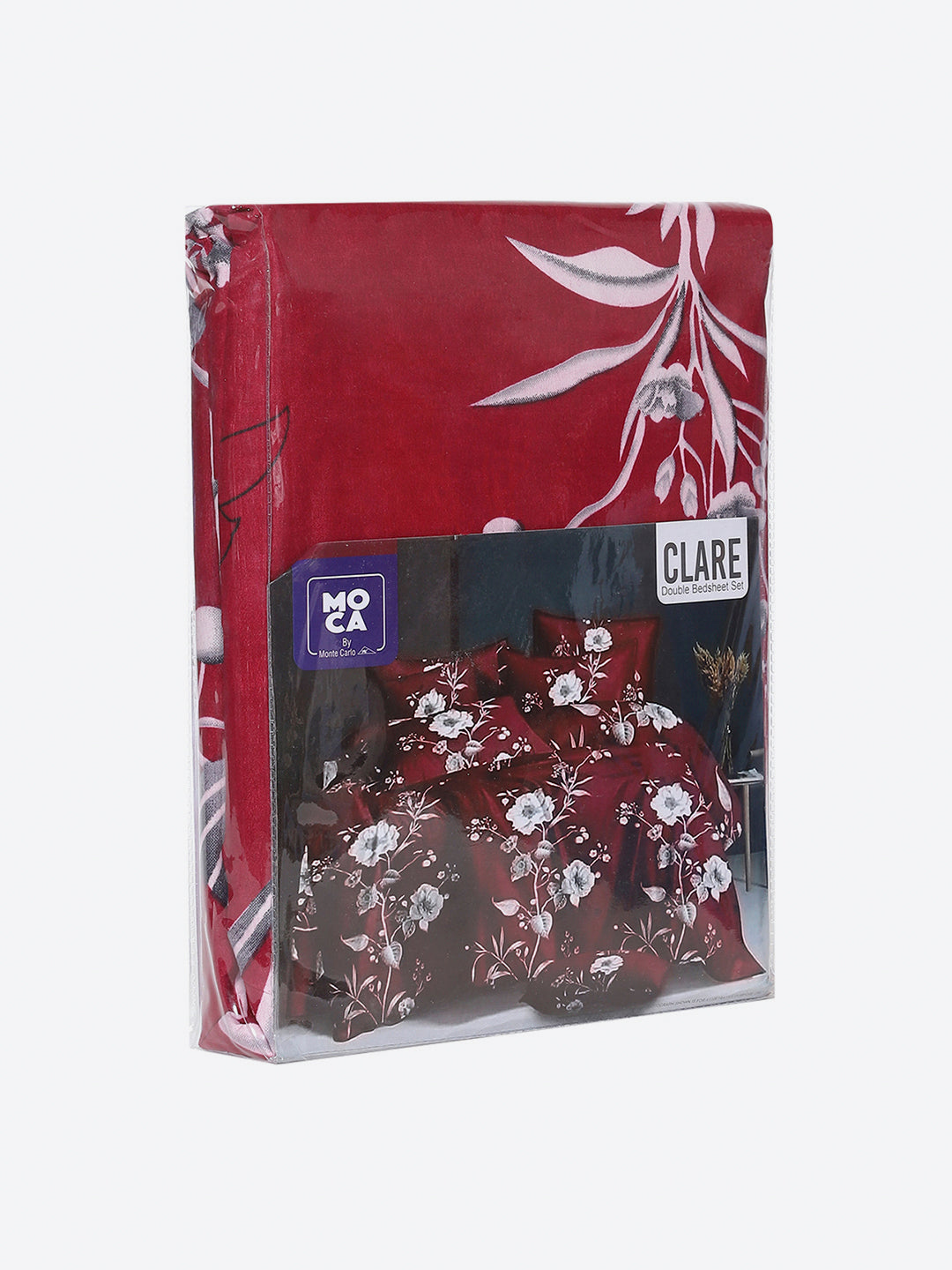 155 GSM Micro Double Bed 1 Bedsheet with 2 Pillow Cover (Clare)