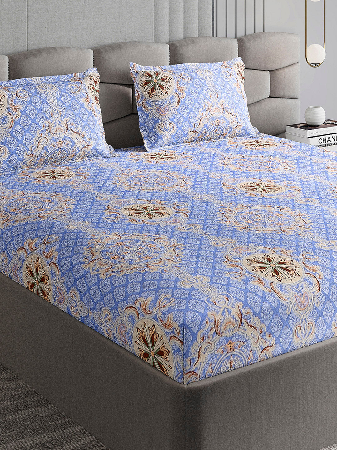 155 GSM Micro Double Bed 1 Bedsheet with 2 Pillow Cover (Clare)