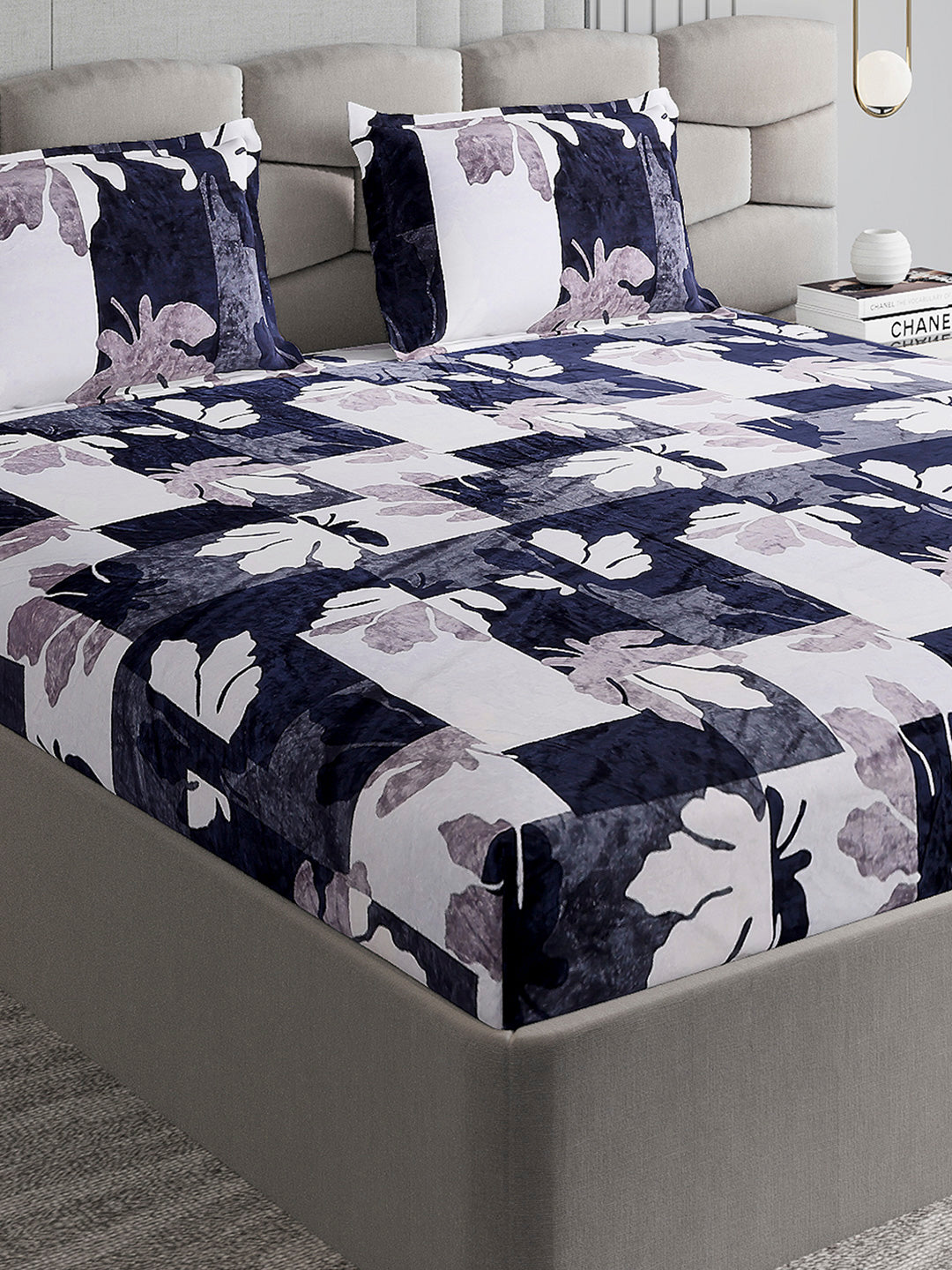 495 GSM 100% Polyester King Bed 1 Bedsheet with 2 Pillow Cover (Gold Mine)