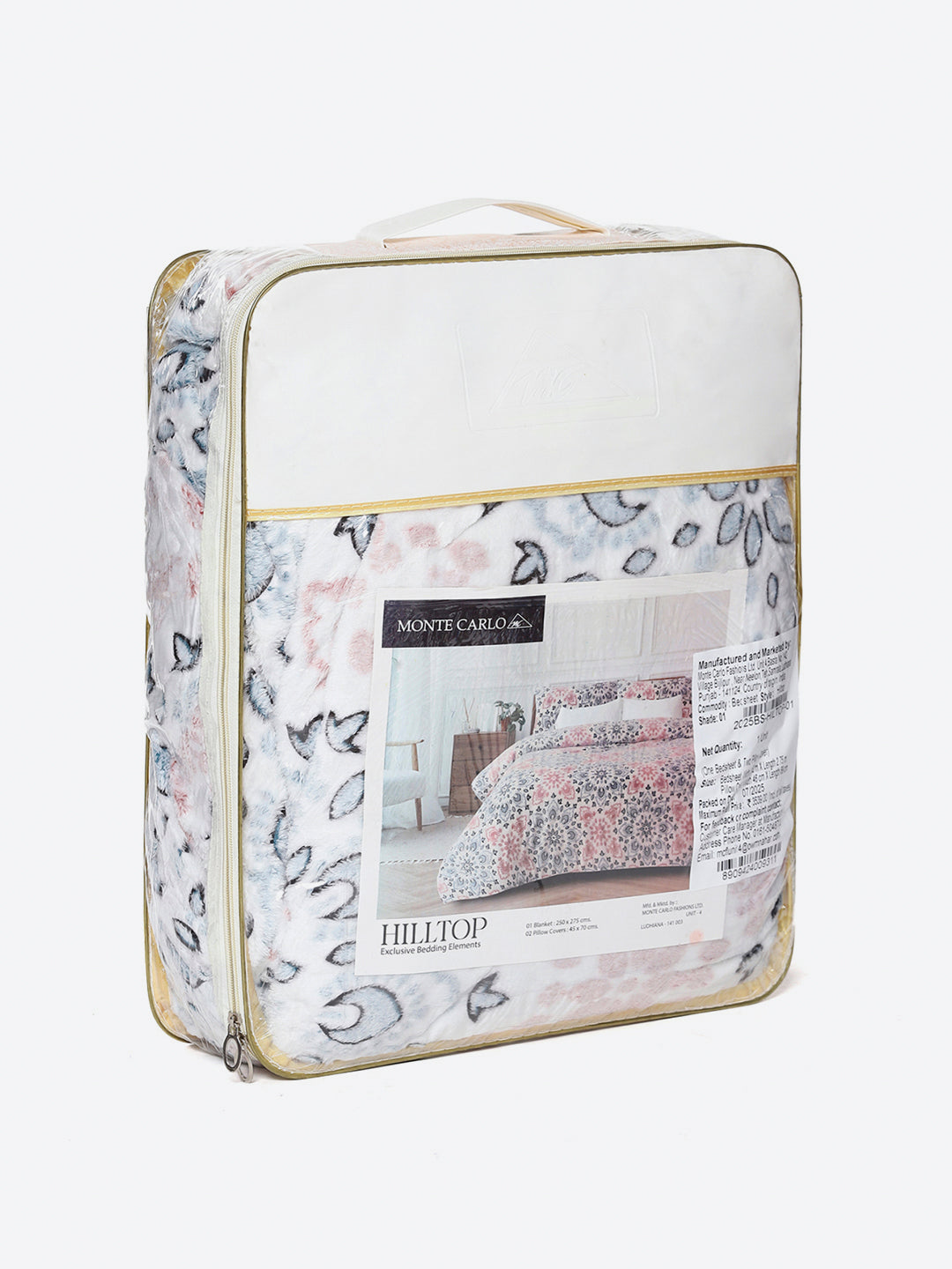 378 GSM 100% Polyester King Bed 1 Bedsheet with 2 Pillow Cover (Hill Top)