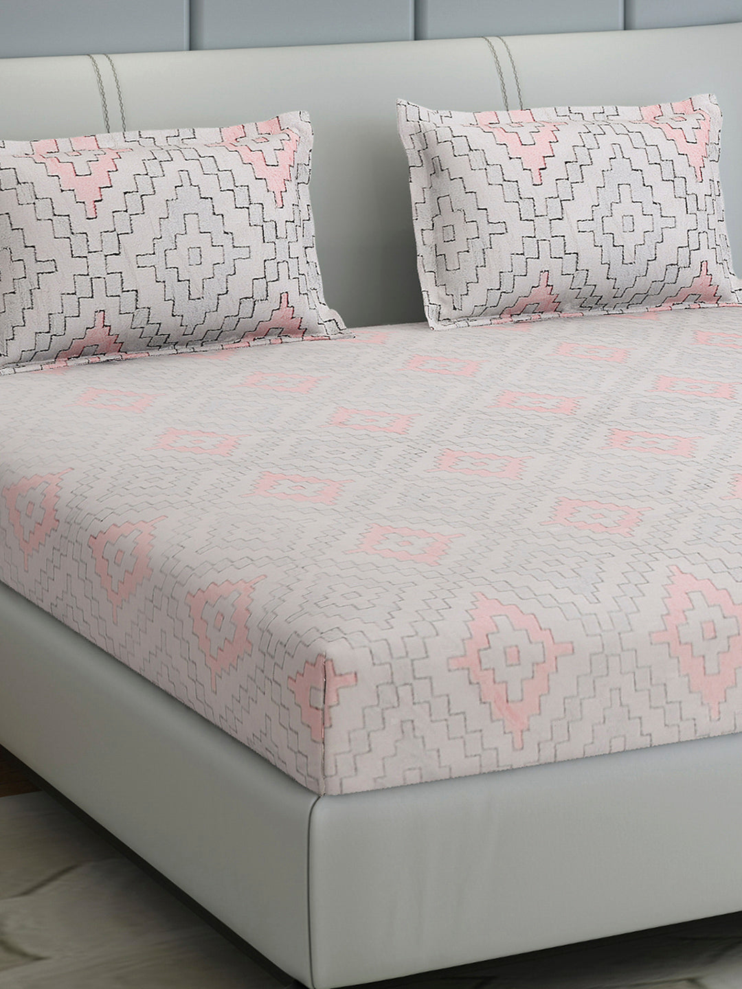 378 GSM 100% Polyester King Bed 1 Bedsheet with 2 Pillow Cover (Hill Top)