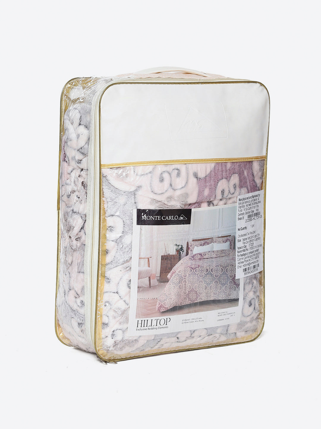 378 GSM 100% Polyester King Bed 1 Bedsheet with 2 Pillow Cover (Hill Top)