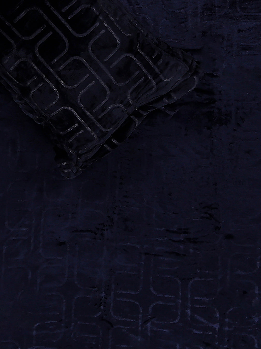 435 GSM Polyester Double Bed 1 Bedsheet with 2 Pillow Cover (Indigo)