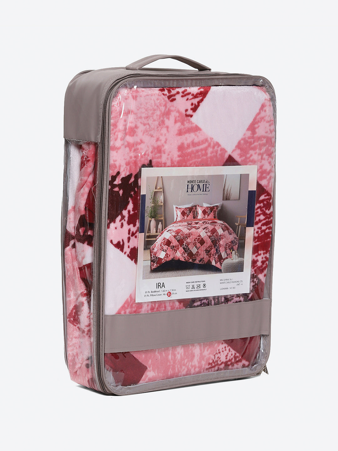 353 GSM 100% Polyester Single Bed 1 Bedsheet with 1 Pillow Cover (Ira)