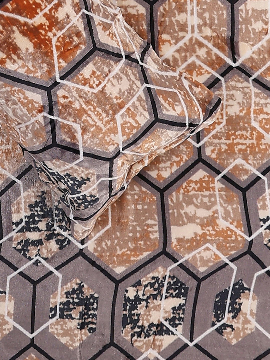 353 GSM 100% Polyester Single Bed 1 Bedsheet with 1 Pillow Cover (Ira)