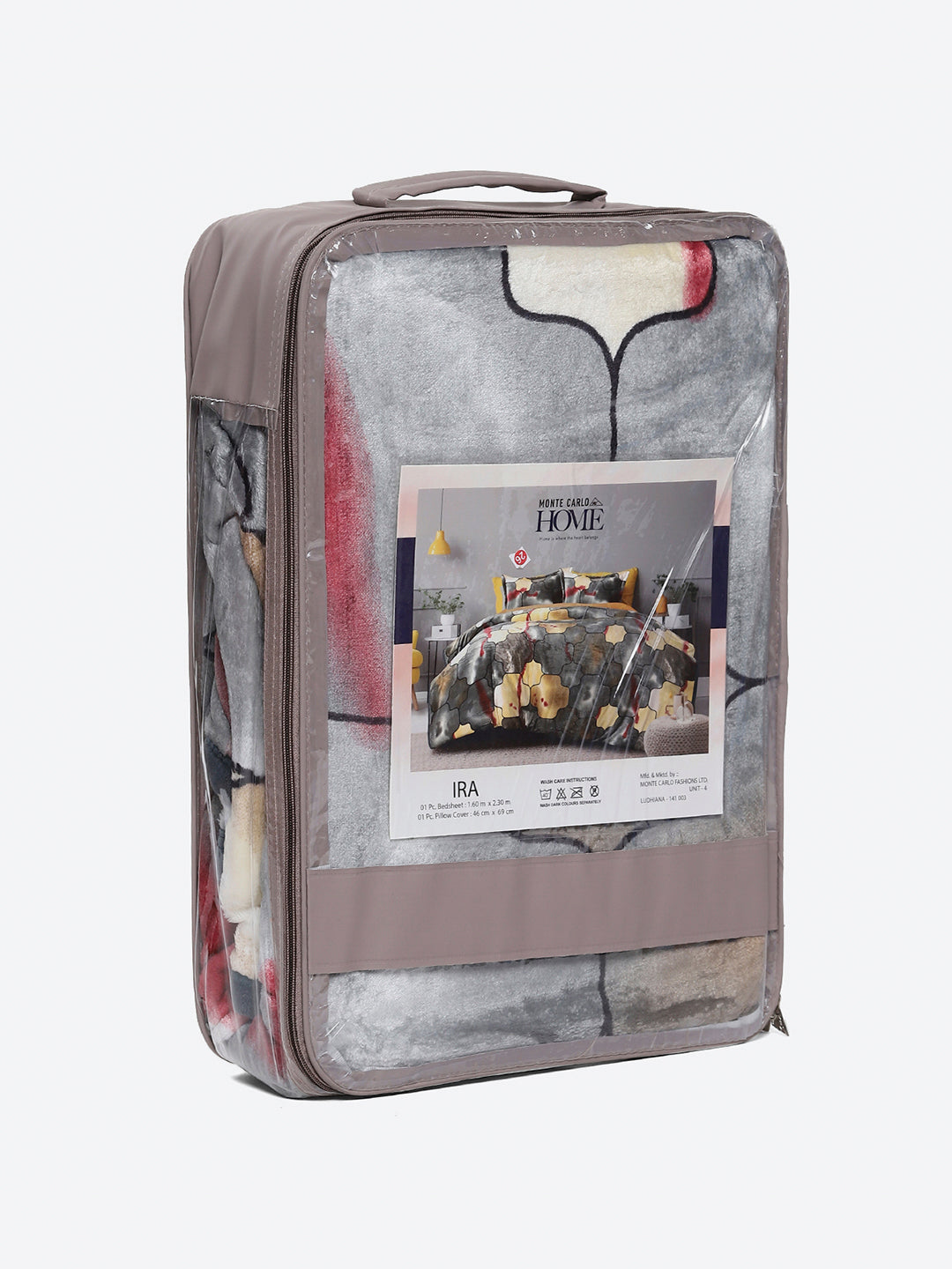 353 GSM 100% Polyester Single Bed 1 Bedsheet with 1 Pillow Cover (Ira)