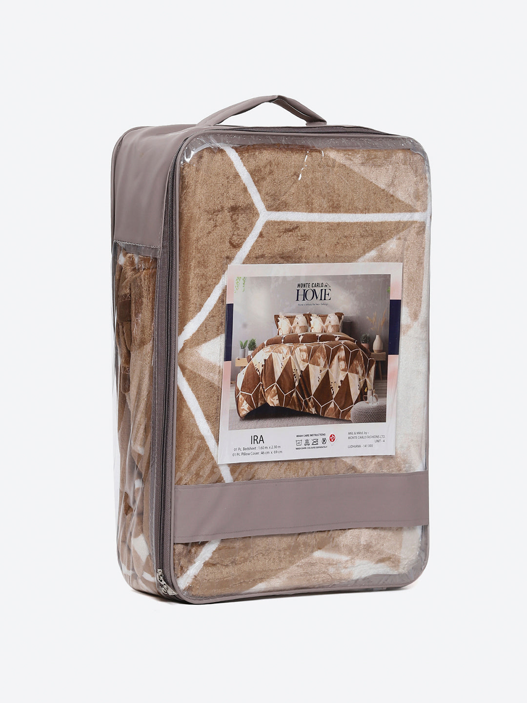 353 GSM 100% Polyester Single Bed 1 Bedsheet with 1 Pillow Cover (Ira)