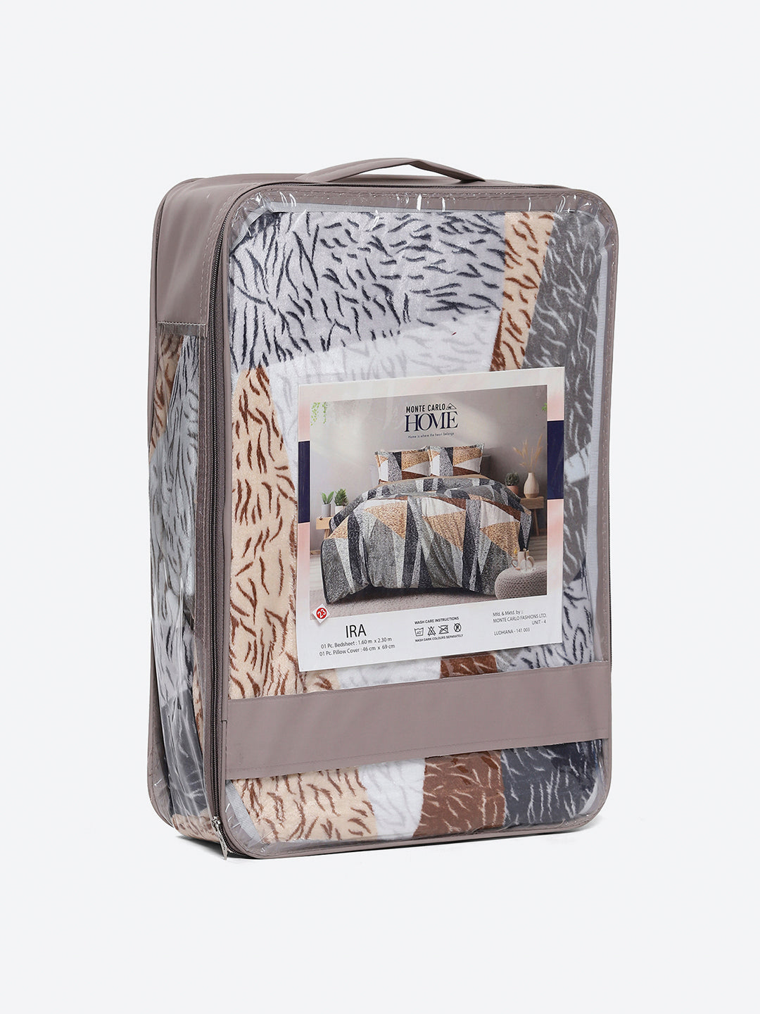 353 GSM 100% Polyester Single Bed 1 Bedsheet with 1 Pillow Cover (Ira)