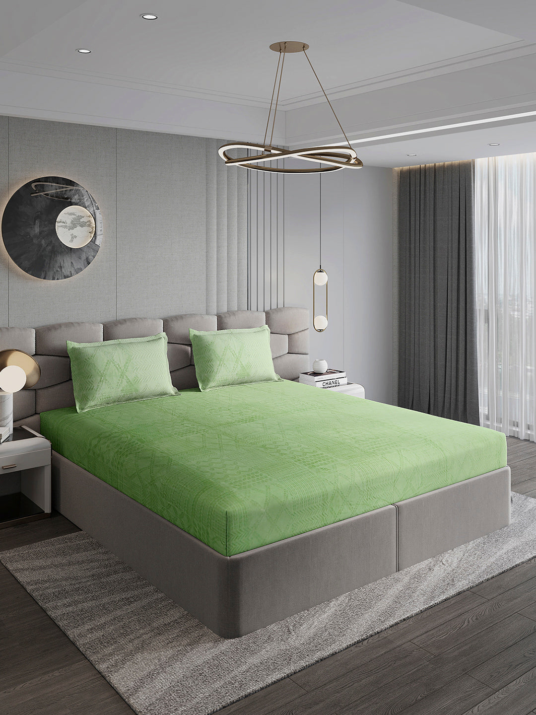 267 GSM 100% Polyester King Bed 1 Bedsheet with 2 Pillow Cover (Master Piece)