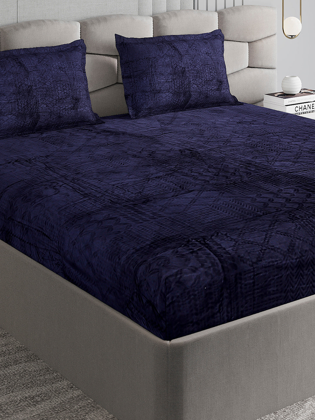 267 GSM 100% Polyester King Bed 1 Bedsheet with 2 Pillow Cover (Master Piece)