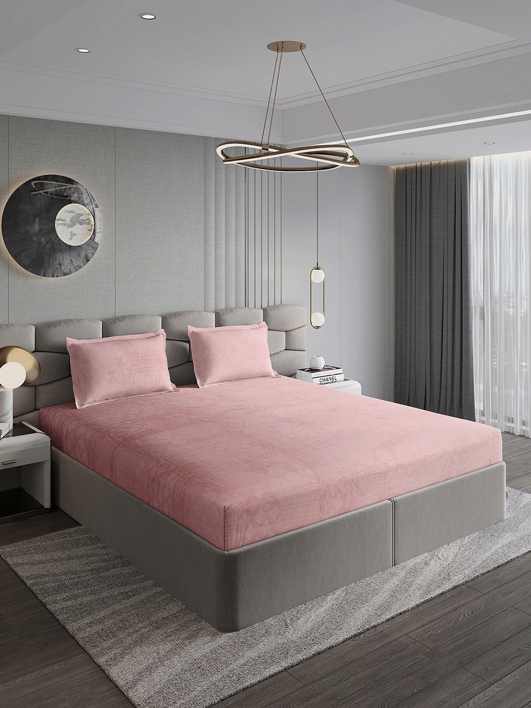 267 GSM 100% Polyester King Bed 1 Bedsheet with 2 Pillow Cover (Master Piece)