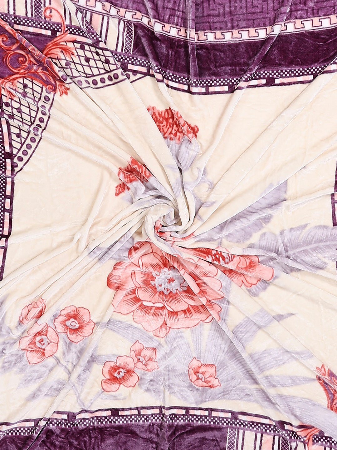 331 GSM 100% Polyester Double Bed 1 Bedsheet with 2 Pillow Cover (Miranda)