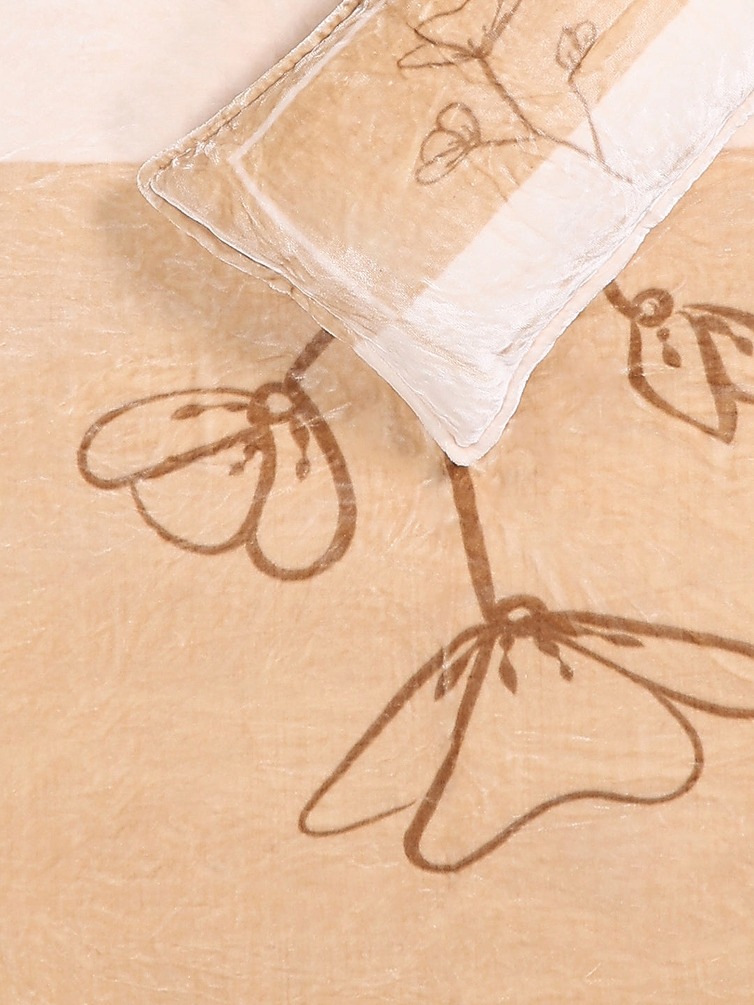 331 GSM 100% Polyester Double Bed 1 Bedsheet with 2 Pillow Cover (Miranda)