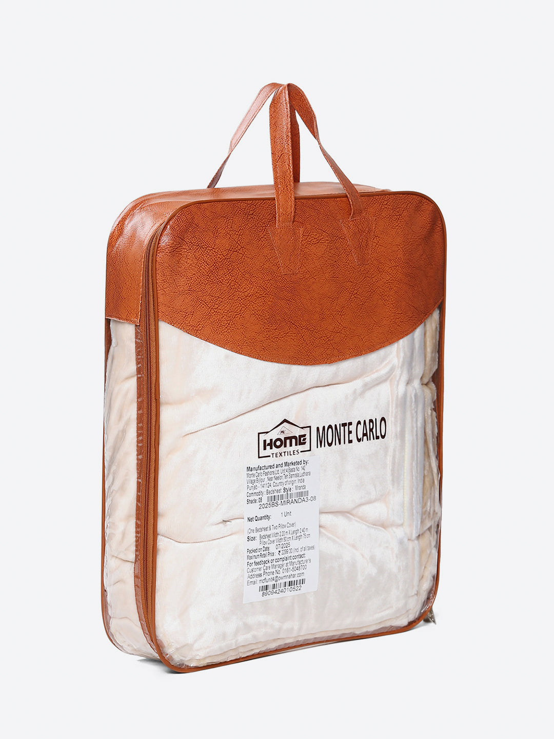 331 GSM 100% Polyester Double Bed 1 Bedsheet with 2 Pillow Cover (Miranda)