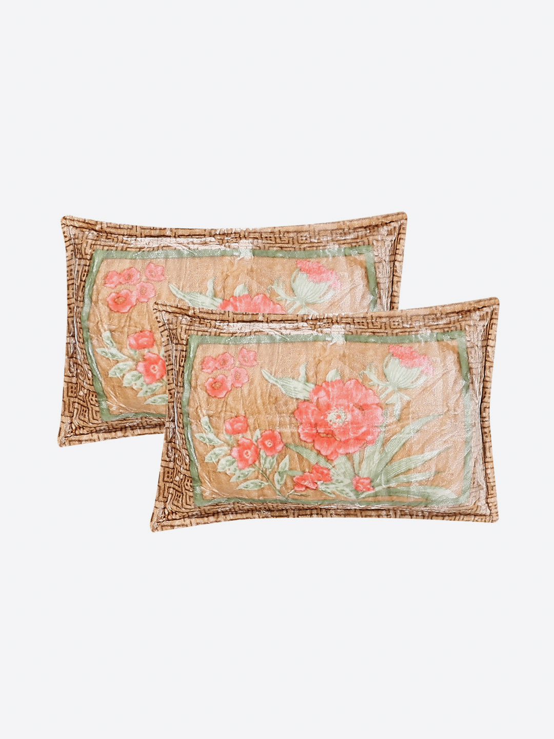 331 GSM 100% Polyester Double Bed 1 Bedsheet with 2 Pillow Cover (Miranda)