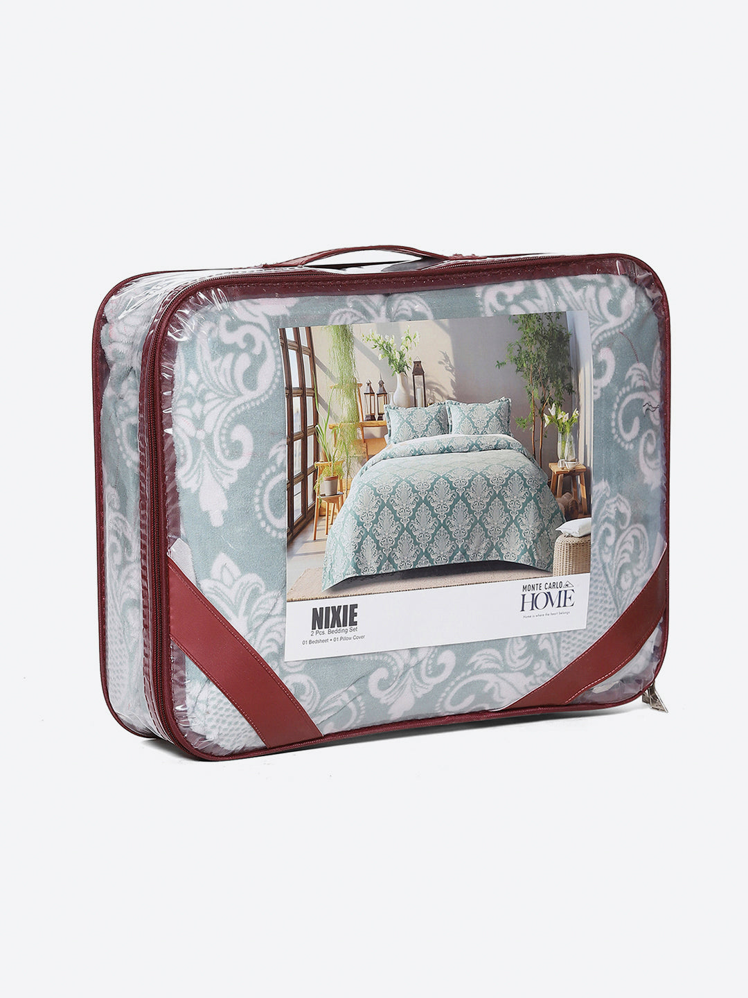 264 GSM 100% Polyester Single Bed 1 Bedsheet with 1 Pillow Cover (Nixie Piece)