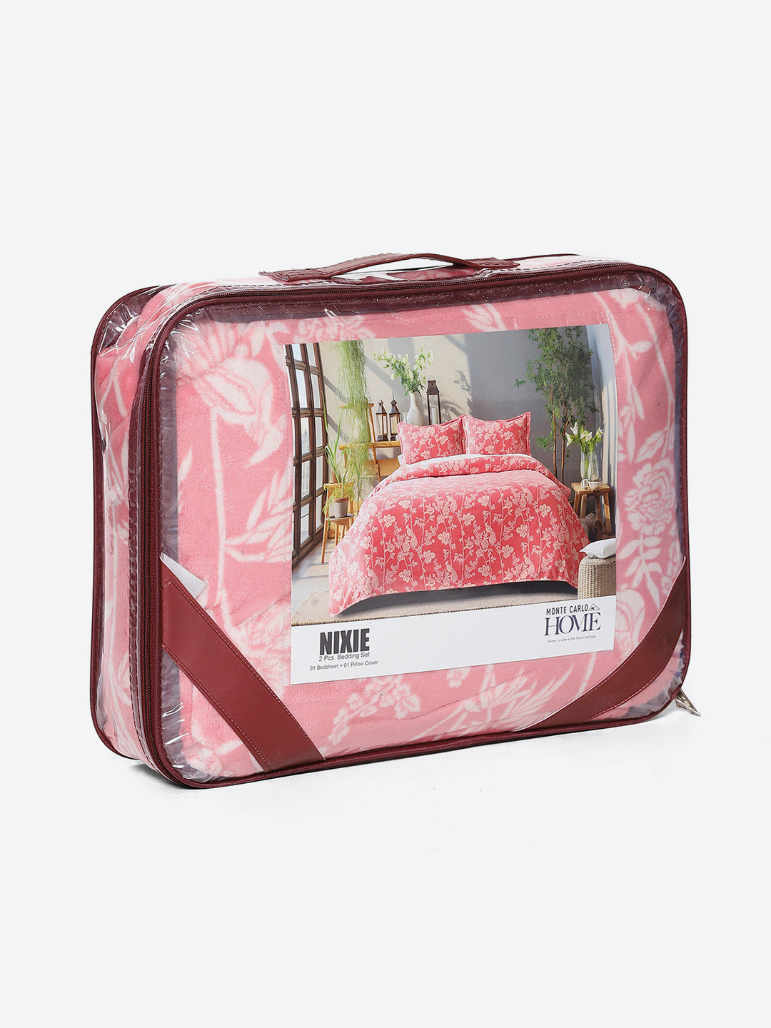 264 GSM 100% Polyester Single Bed 1 Bedsheet with 1 Pillow Cover (Nixie Piece)