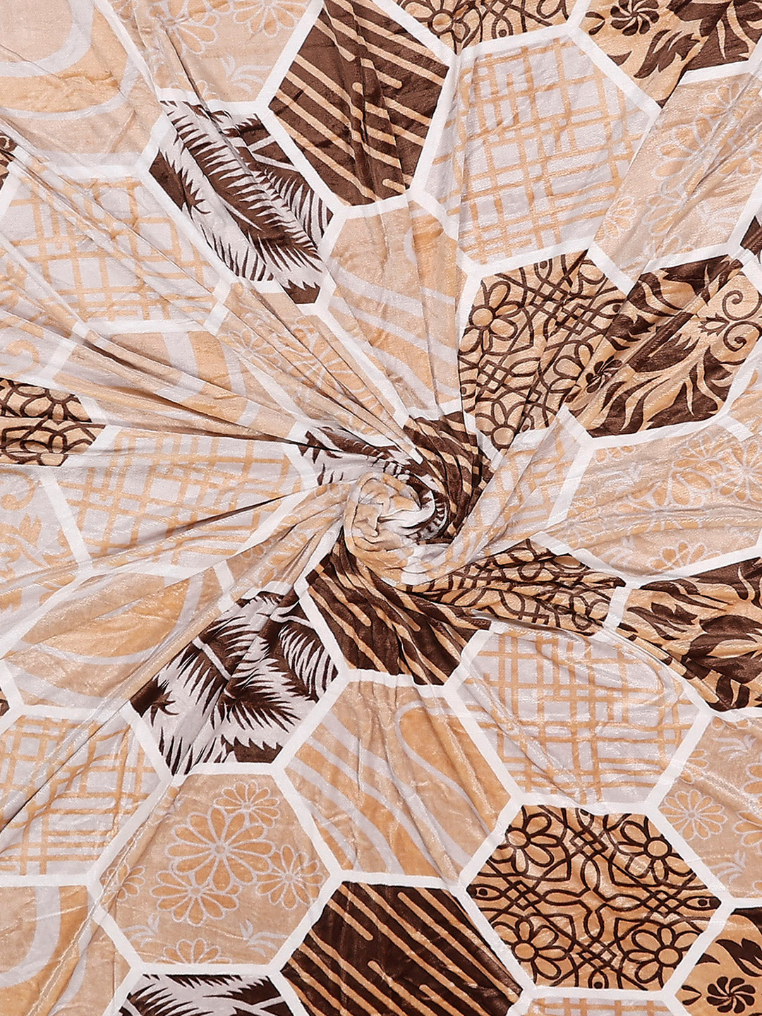 487 GSM 100% Polyester Double Bed 1 Bedsheet, 2 Pillow Cover & 2 Cushion Case (Pristine 4 Pcs Set)