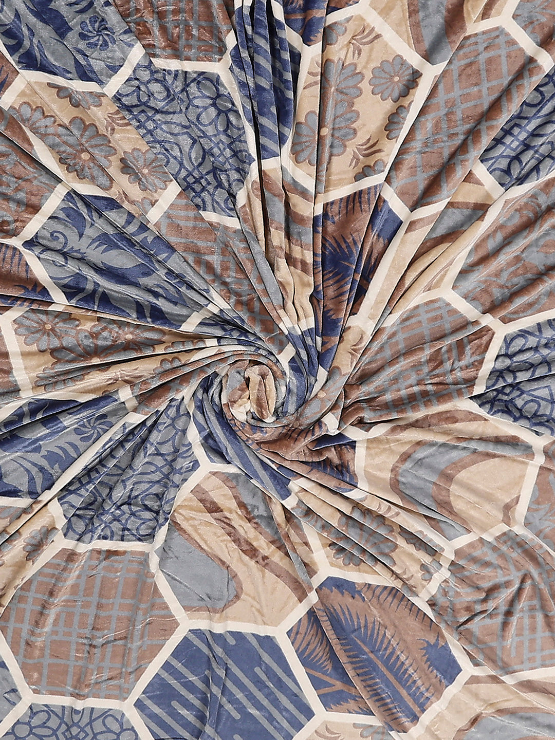 487 GSM 100% Polyester Double Bed 1 Bedsheet, 2 Pillow Cover & 2 Cushion Case (Pristine 4 Pcs Set)