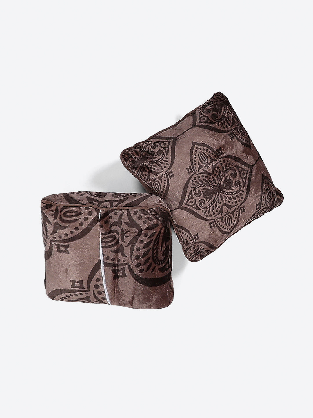 487 GSM 100% Polyester Double Bed 1 Bedsheet, 2 Pillow Cover & 2 Cushion Case (Pristine 4 Pcs Set)