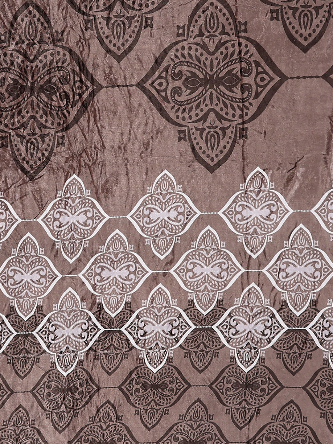 487 GSM 100% Polyester Double Bed 1 Bedsheet, 2 Pillow Cover & 2 Cushion Case (Pristine 4 Pcs Set)