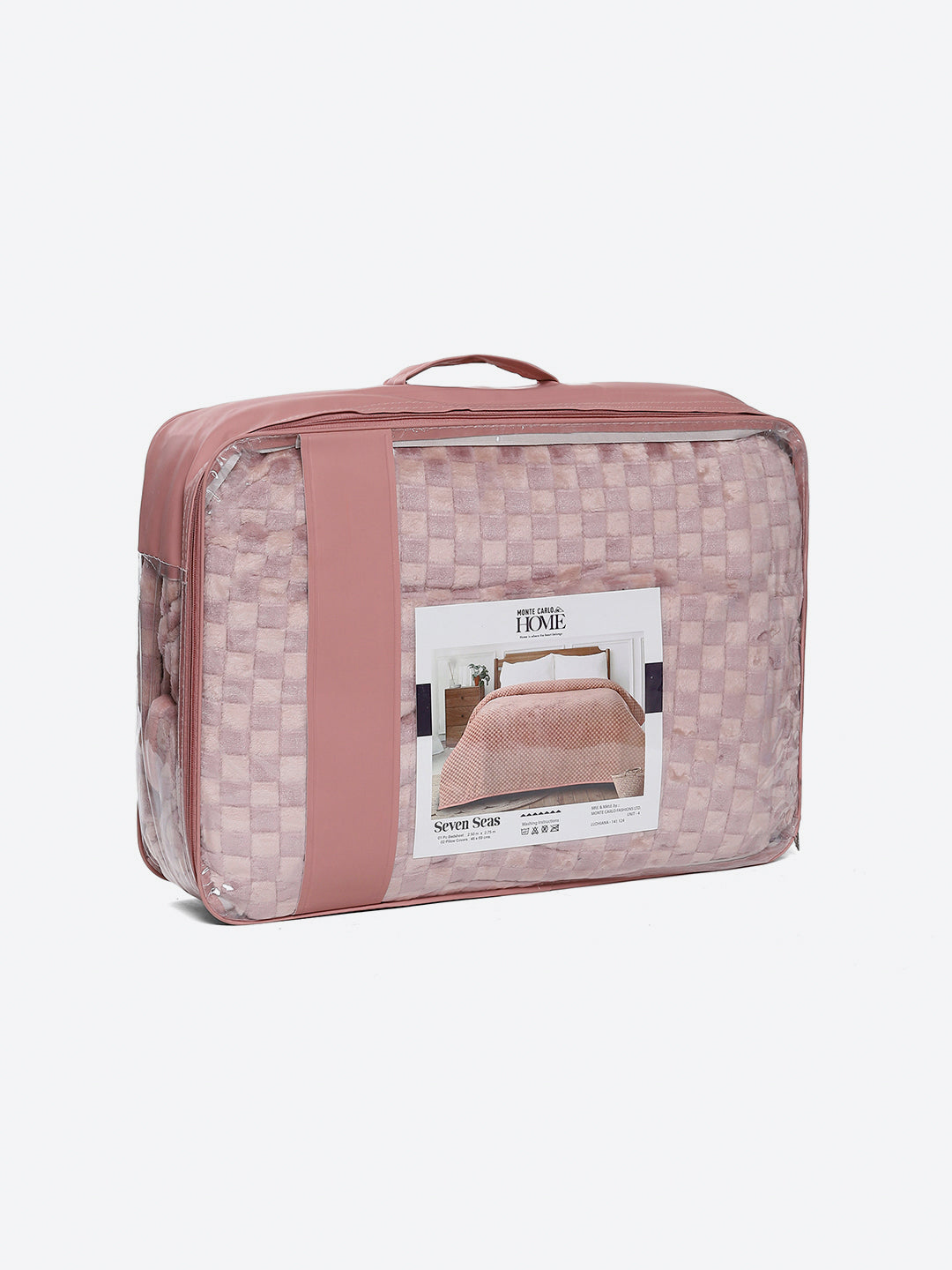 393 GSM 100% Polyester King Bed 1 Bedsheet with 2 Pillow Cover (Seven Seas)