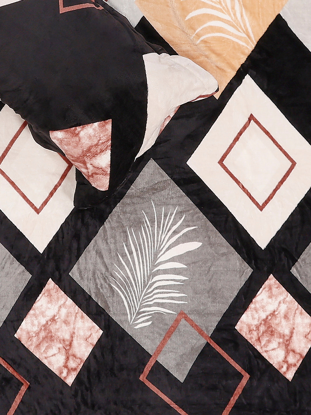 247 GSM 100% Polyester King Bed 1 Bedsheet with 2 Pillow Cover (Teresa)