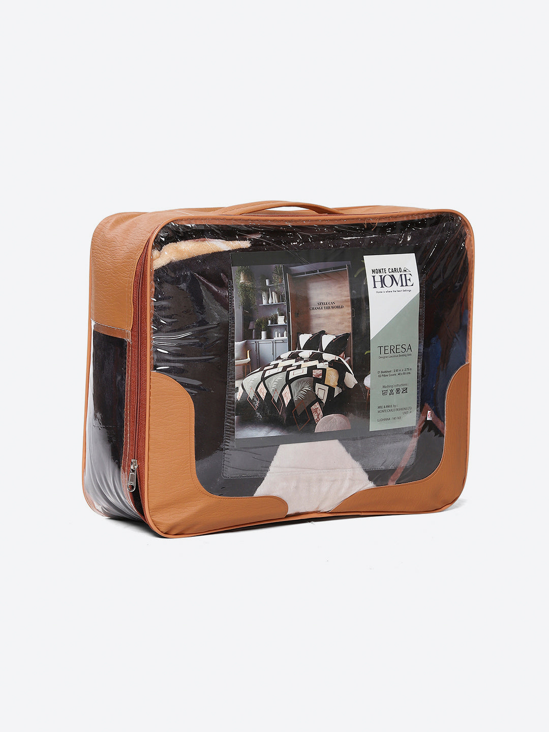 247 GSM 100% Polyester King Bed 1 Bedsheet with 2 Pillow Cover (Teresa)