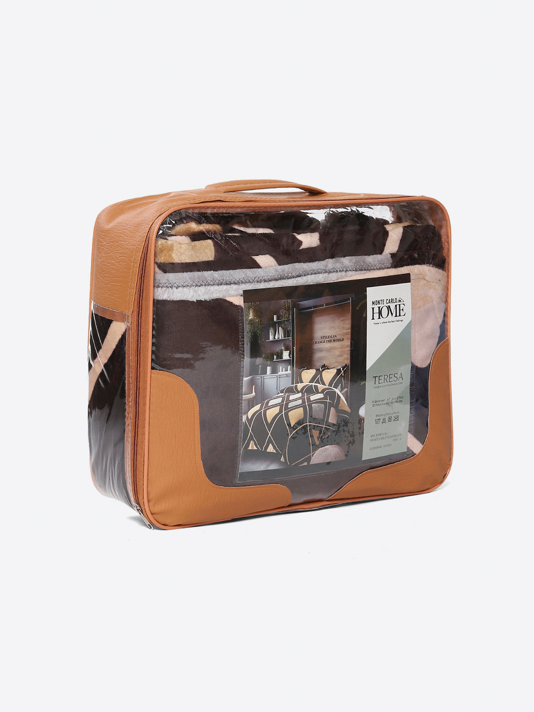 247 GSM 100% Polyester King Bed 1 Bedsheet with 2 Pillow Cover (Teresa)