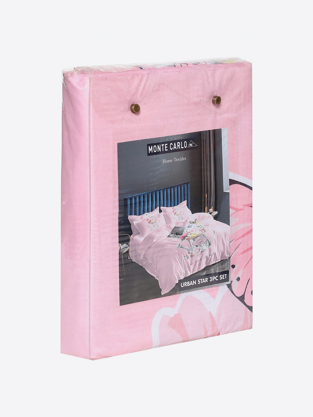 252 GSM 100% Polyester King Bed 1 Bedsheet with 2 Pillow Cover (Urban)