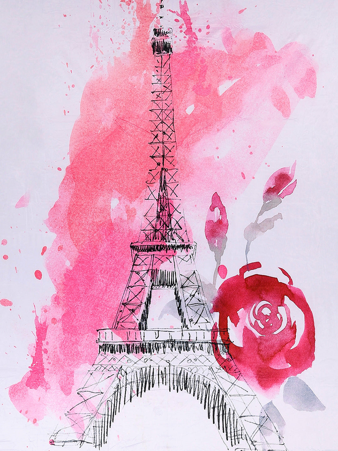 252 GSM 100% Polyester King Bed 1 Bedsheet with 2 Pillow Cover (Urban)