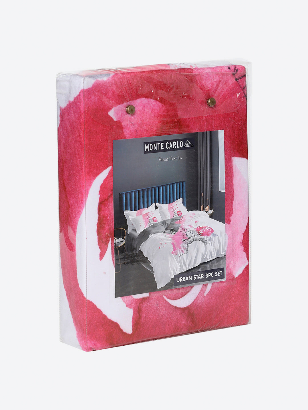 252 GSM 100% Polyester King Bed 1 Bedsheet with 2 Pillow Cover (Urban)