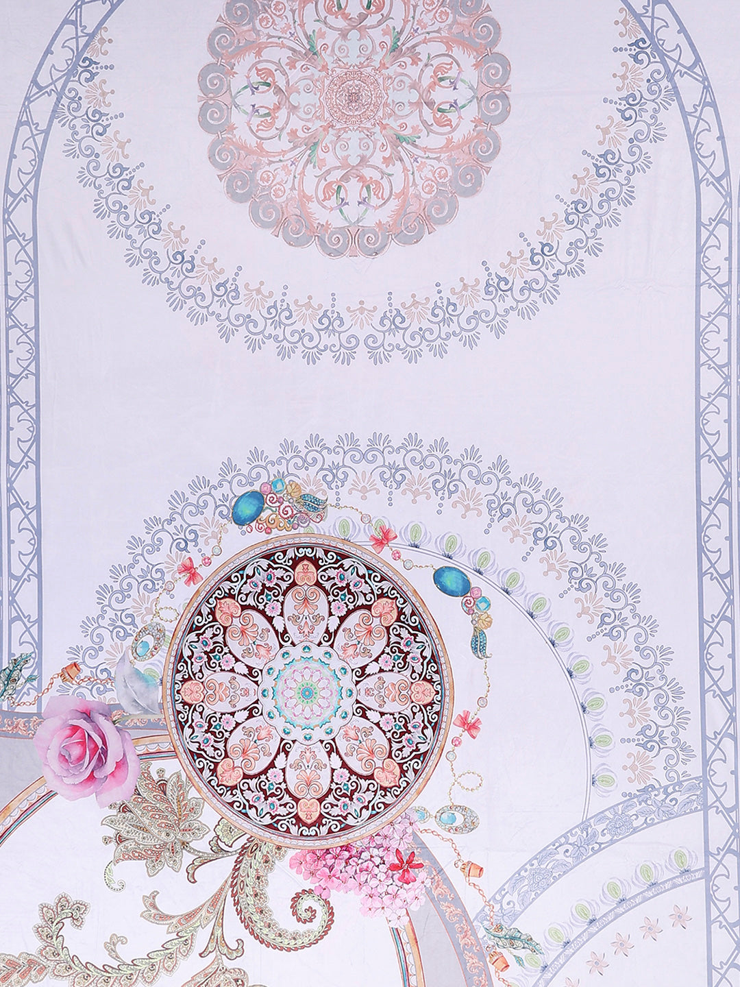 252 GSM 100% Polyester King Bed 1 Bedsheet with 2 Pillow Cover (Urban)