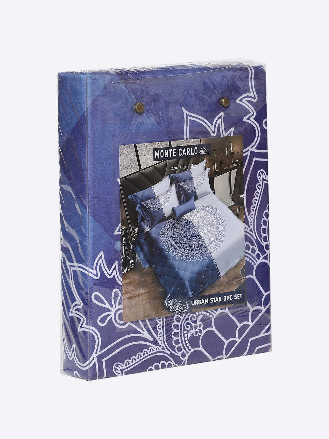 252 GSM 100% Polyester King Bed 1 Bedsheet with 2 Pillow Cover (Urban)