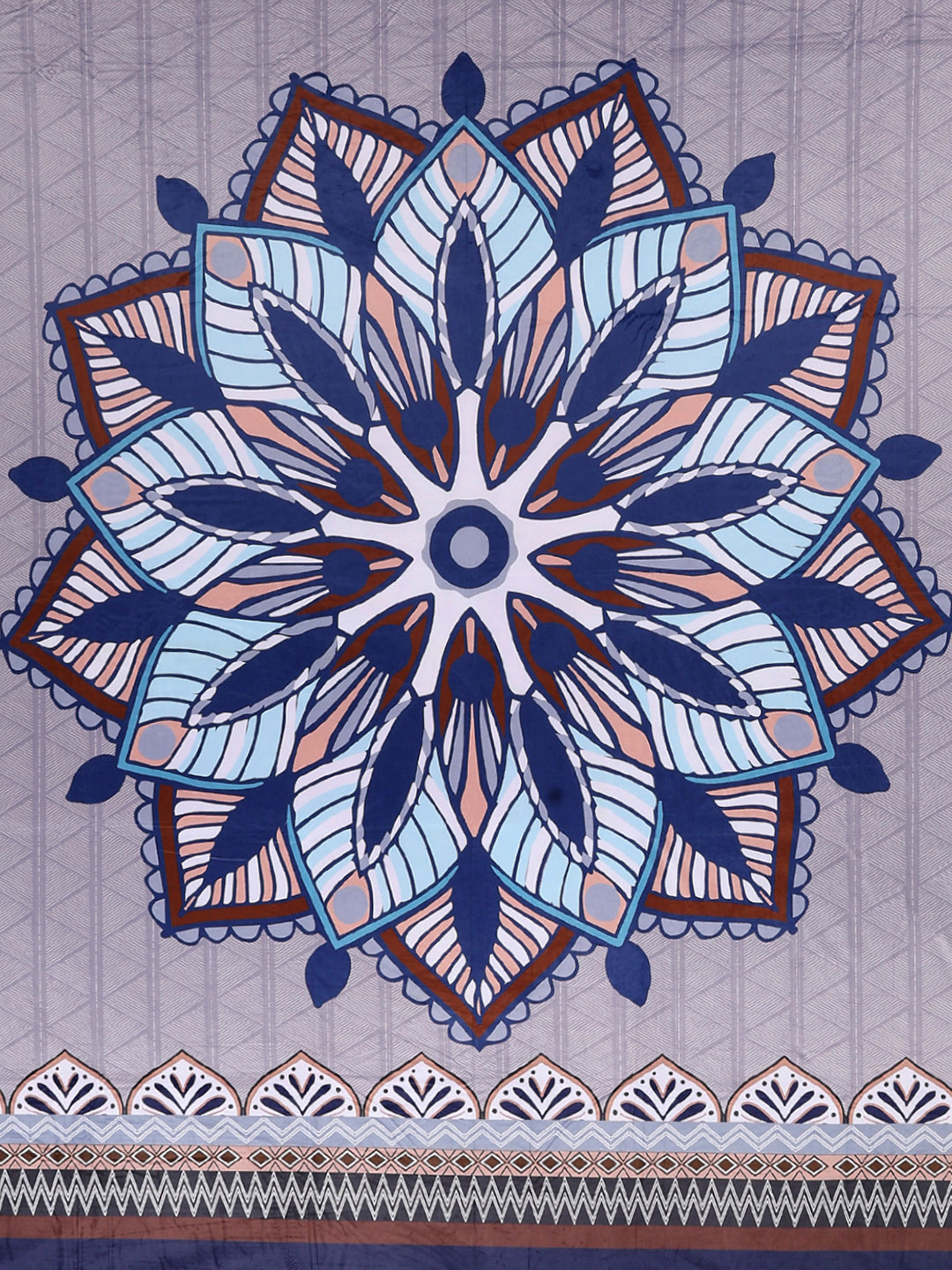 252 GSM 100% Polyester King Bed 1 Bedsheet with 2 Pillow Cover (Urban)