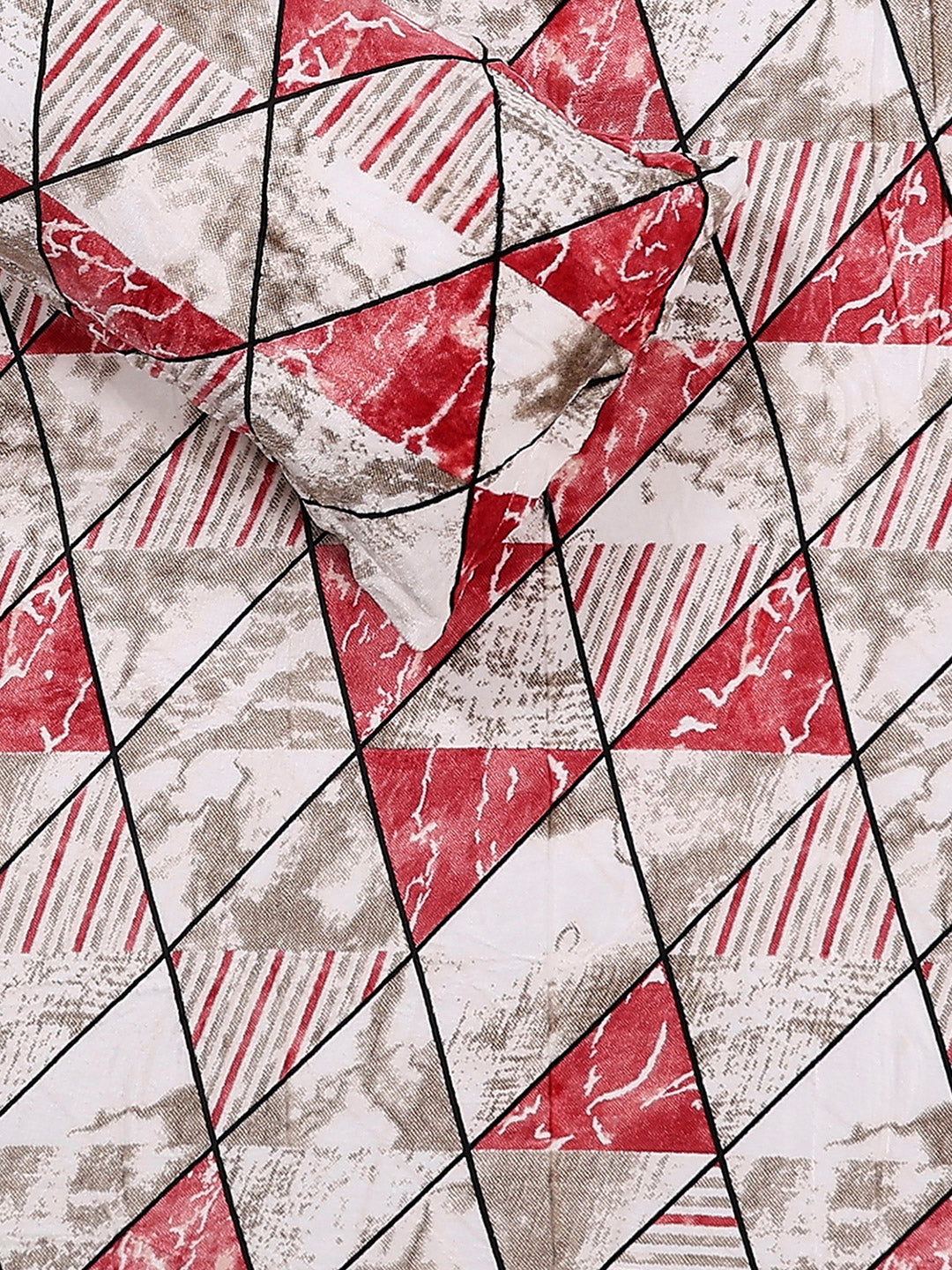 247 GSM 100% Polyester King Bed 1 Bedsheet with 2 Pillow Cover (Vibe)