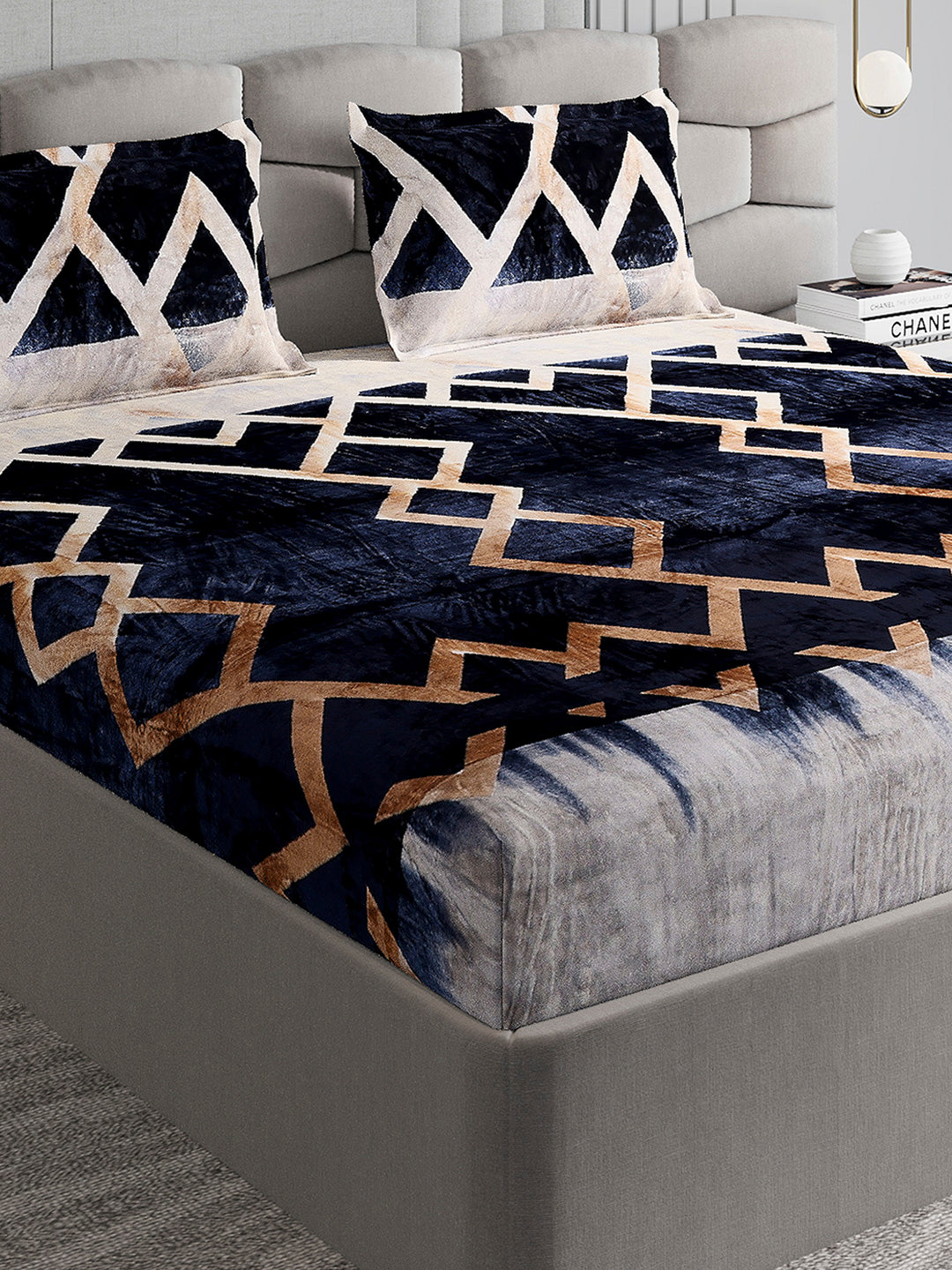 247 GSM Polyester King Bed 1 Bedsheet with 2 Pillow Cover (Vibe)