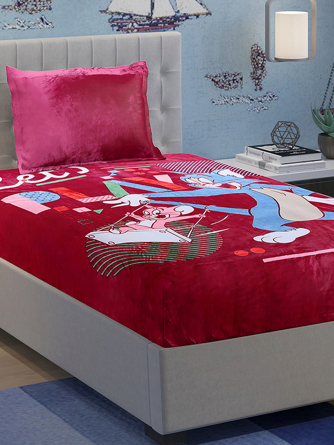 Printed Baby Winter Bedsheet 1 Ply, 370 GSM, 1.3 kg (Super Hero)