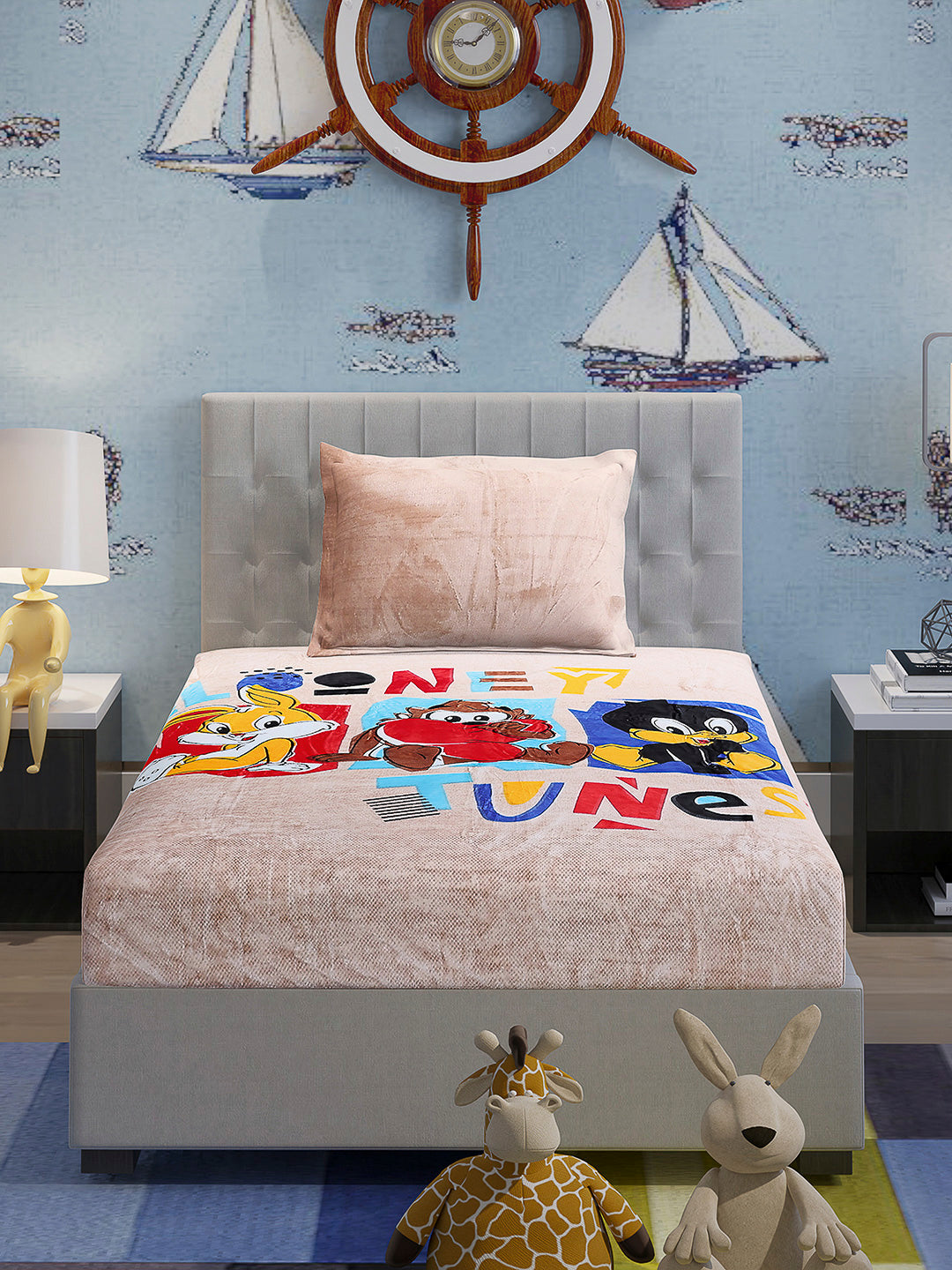 Printed Baby Winter Bedsheet 1 Ply, 370 GSM, 1.3 kg (Super Hero)