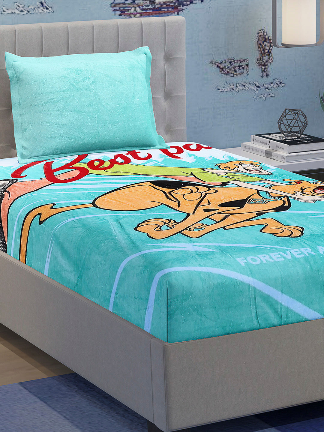 Printed Baby Winter Bedsheet 1 Ply, 370 GSM, 1.3 kg (Super Hero)